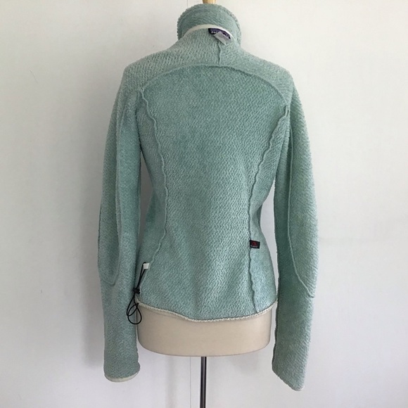 Patagonia R4 Regulator Full Zip 2 Pocket Polartec White Fleece Mint Lined M EUC - Picture 10 of 16